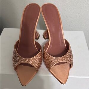 Amina Muaddi Caroline Crystal Elegant Embellished Women's Heels